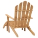 vidaXL Silla Adirondack con reposapiés de madera maciza de teca