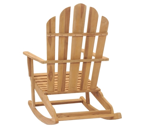 vidaXL Mecedora Adirondack de madera de teca maciza