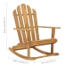 vidaXL Mecedora Adirondack de madera de teca maciza