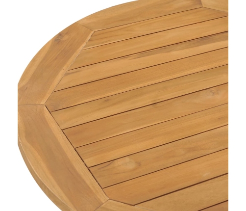 Mesa de comedor de jardín madera maciza de teca Ø90x75 cm