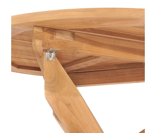 Mesa de comedor de jardín madera maciza de teca Ø90x75 cm