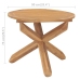 Mesa de comedor de jardín madera maciza de teca Ø90x75 cm