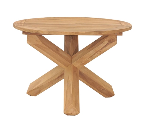 Mesa de comedor de jardín madera maciza de teca Ø110x75 cm