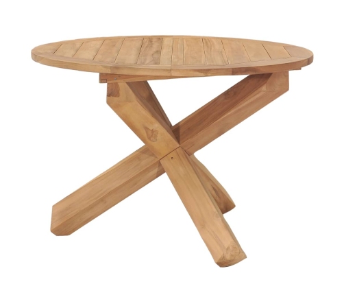 Mesa de comedor de jardín madera maciza de teca Ø110x75 cm