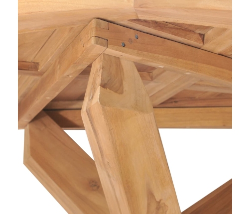 Mesa de comedor de jardín madera maciza de teca Ø110x75 cm