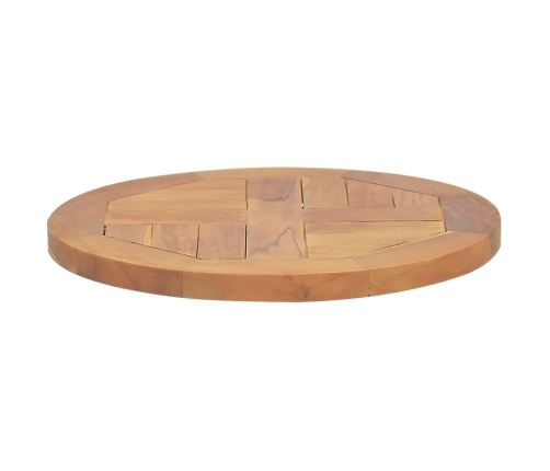 Superficie de mesa redonda madera maciza de teca 2,5 cm 40 cm