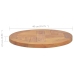 Superficie de mesa redonda madera maciza de teca 2,5 cm 40 cm