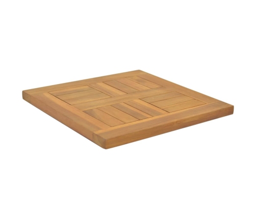 Tablero de mesa cuadrado madera maciza de teca 40x40x2,5 cm