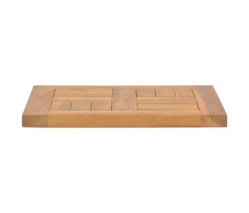 Tablero de mesa cuadrado madera maciza de teca 40x40x2,5 cm