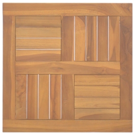 Tablero de mesa cuadrado madera maciza de teca 50x50x2,5 cm