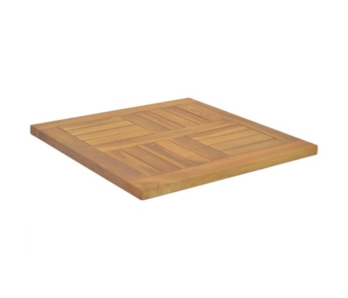 Tablero de mesa cuadrado madera maciza de teca 50x50x2,5 cm