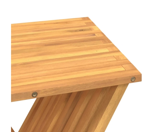 Taburete plegable madera maciza de teca 40x32,5x70 cm