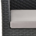 Set de muebles jardín 3 piezas cojines PP ratán gris antracita