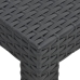 Set de muebles jardín 3 piezas cojines PP ratán gris antracita