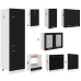 Juego de muebles de cocina 8 piezas madera de ingeniería negro