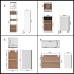 Juego de muebles de cocina 8 piezas madera de ingeniería negro