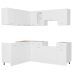 Juego de muebles de cocina 11 piezas aglomerado blanco