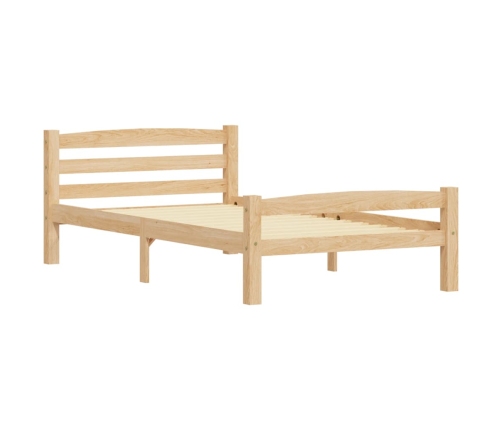 Estructura de cama sin colchón madera maciza de pino 100x200 cm