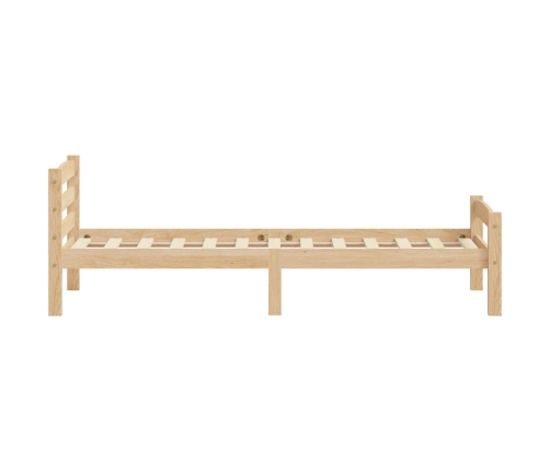 Estructura de cama sin colchón madera maciza de pino 100x200 cm