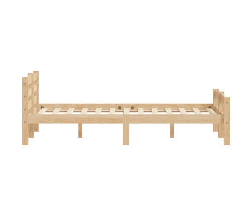 Estructura de cama sin colchón madera maciza de pino 120x200 cm