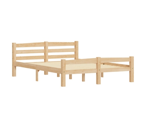 Estructura de cama de madera de pino maciza 140x200 cm