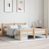 Estructura de cama sin colchón madera maciza de pino 140x200 cm