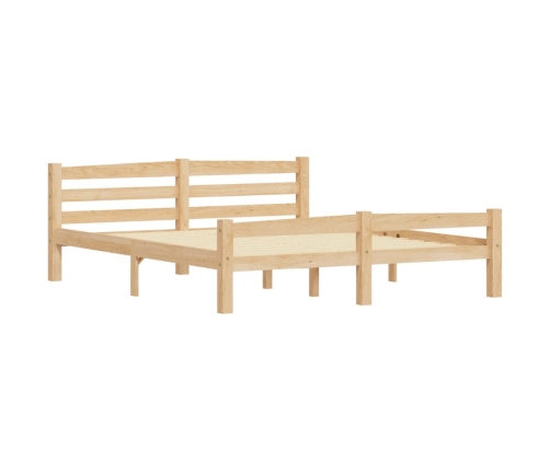 Estructura de cama sin colchón madera maciza de pino 160x200 cm