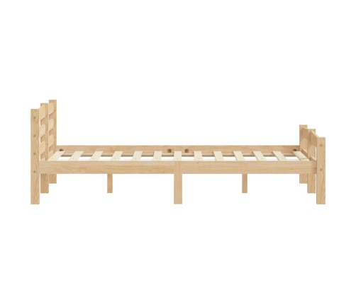 Estructura de cama sin colchón madera maciza de pino 160x200 cm