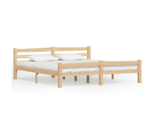 Estructura de cama sin colchón madera maciza de pino 180x200 cm