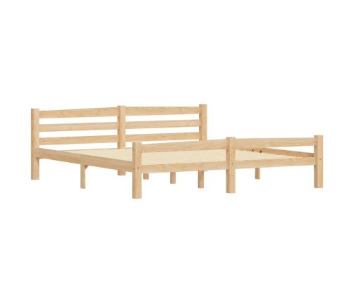 Estructura de cama sin colchón madera maciza de pino 180x200 cm