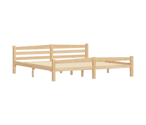 Estructura de cama sin colchón madera maciza de pino 200x200 cm