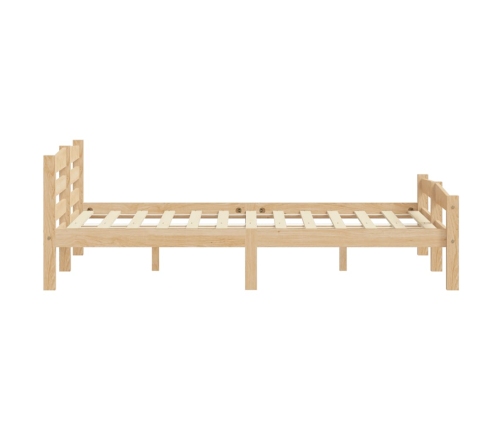 Estructura de cama sin colchón madera maciza de pino 200x200 cm