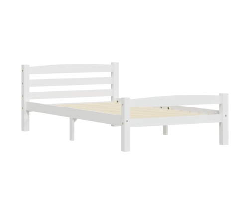 Estructura de cama sin colchón madera de pino blanco 90x200 cm