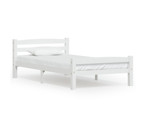 Estructura de cama sin colchón madera de pino blanco 100x200 cm