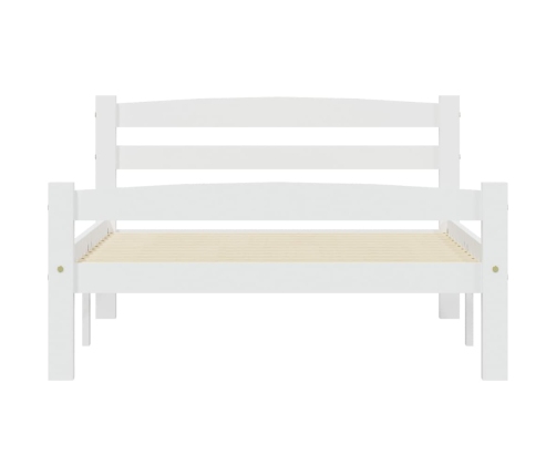 Estructura de cama sin colchón madera de pino blanco 100x200 cm