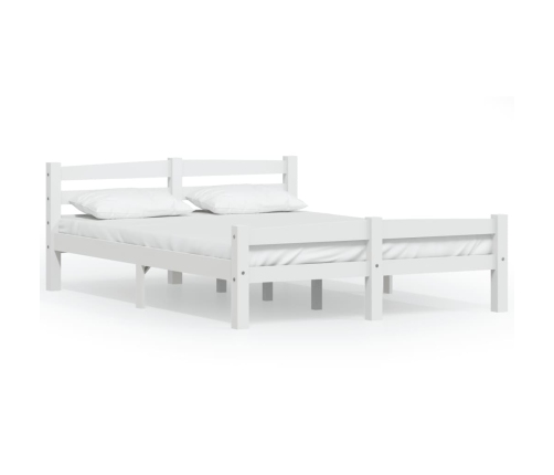 vidaXL Estructura de cama de madera maciza de pino blanca 120x200 cm