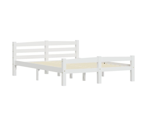 vidaXL Estructura de cama de madera maciza de pino blanca 120x200 cm