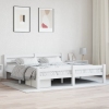 vidaXL Estructura de cama de madera maciza de pino blanca 180x200 cm