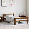 Estructura cama sin colchón madera pino marrón miel 100x200 cm