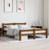 Estructura cama sin colchón madera pino marrón miel 120x200 cm