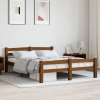 Estructura cama sin colchón madera pino marrón miel 140x200 cm