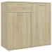 Aparador de madera contrachapada color roble Sonoma 80x36x75 cm