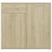 Aparador de madera contrachapada color roble Sonoma 80x36x75 cm