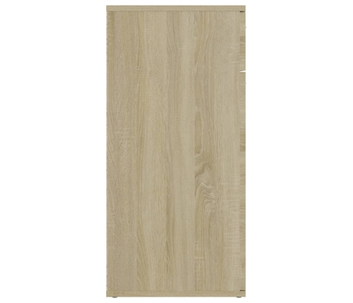 Aparador de madera contrachapada color roble Sonoma 80x36x75 cm