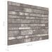 Paneles de pared 3D diseño de ladrillo 10 uds EPS gris oscuro