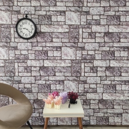 Paneles de pared 3D diseño de ladrillo 10 uds EPS gris claro