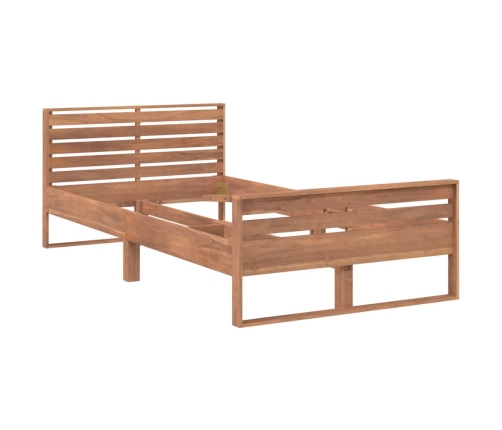 Estructura de cama de madera maciza de teca 100x200 cm