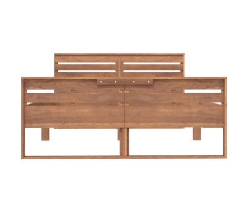 vidaXL Estructura de cama de madera maciza de teca 120x200 cm