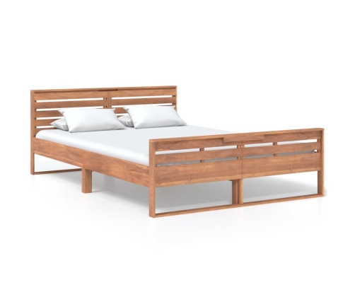 Estructura de cama madera maciza de teca 140x200 cm