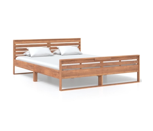 vidaXL Estructura de cama madera maciza de teca 160x200 cm